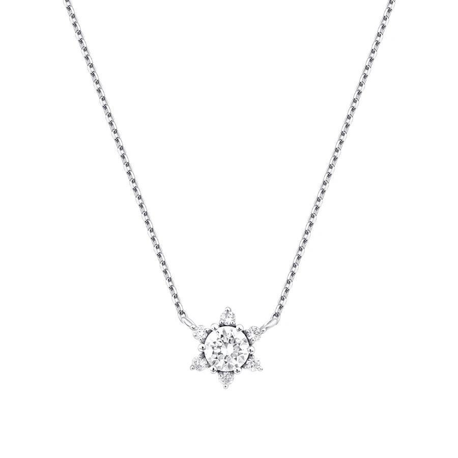 0.36 Karat Pırlanta Lotus Kolye - 1