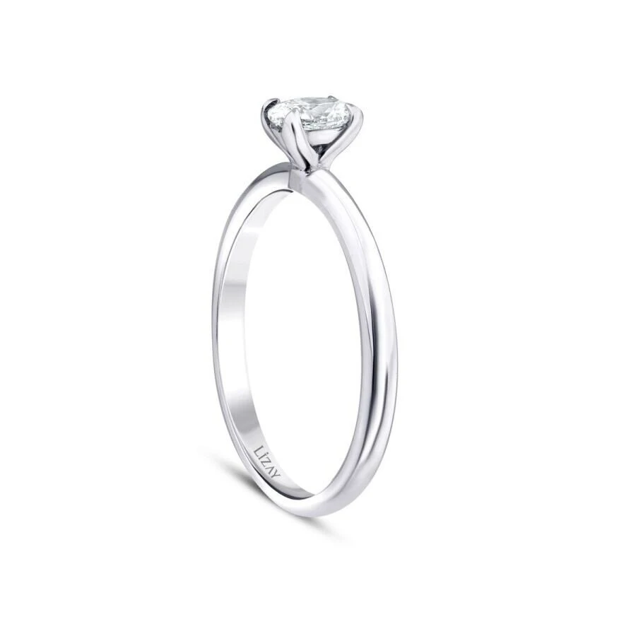 0.40 Karat Pırlanta Oval Tektaş Yüzük - 2