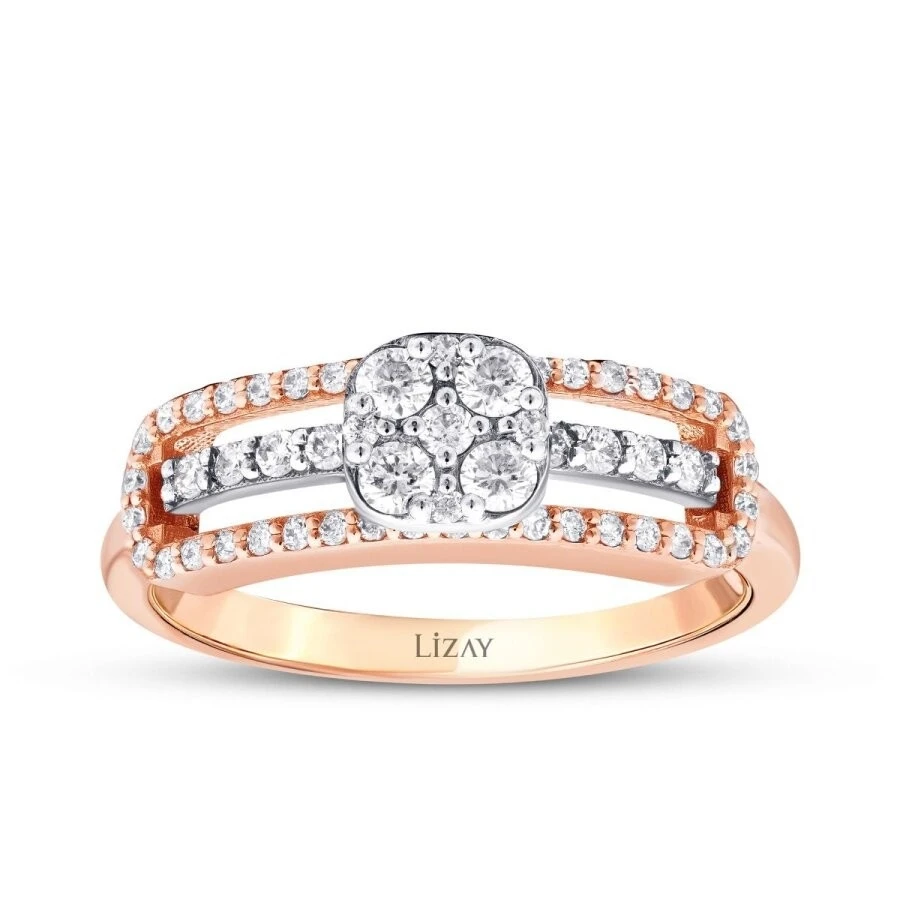 0.46 Karat Pırlanta Trend Yüzük T5836 | Lizay Pırlanta