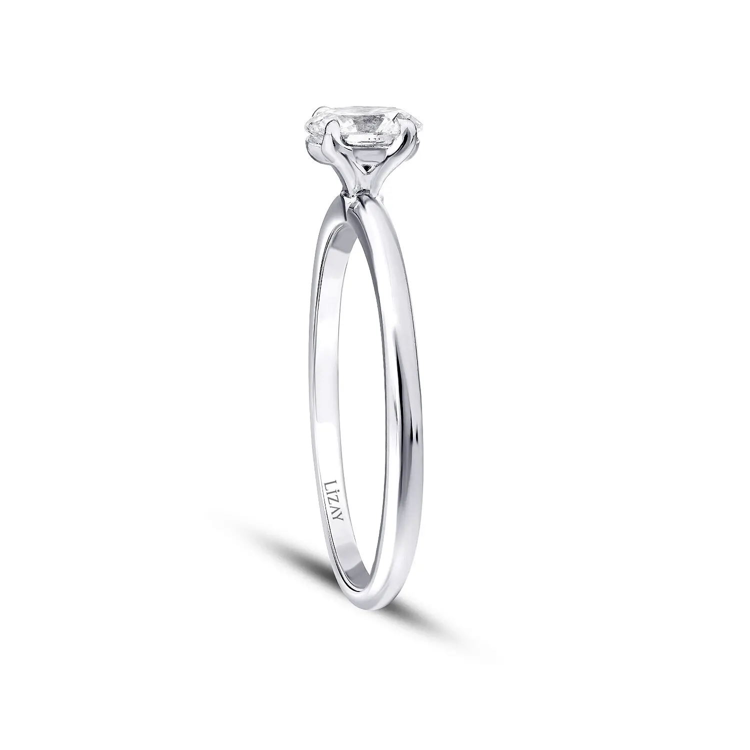 0.50 Karat Pırlanta Oval Tektaş Yüzük - 2