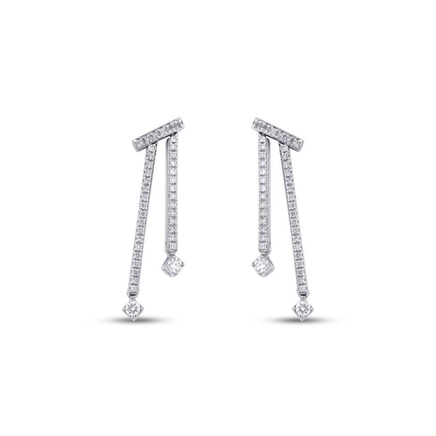 0.52 Karat Pırlanta Trend küpe - 2