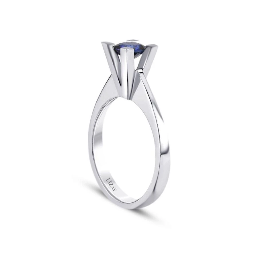 0.58 Karat Safir Tektaş Yüzük - 2