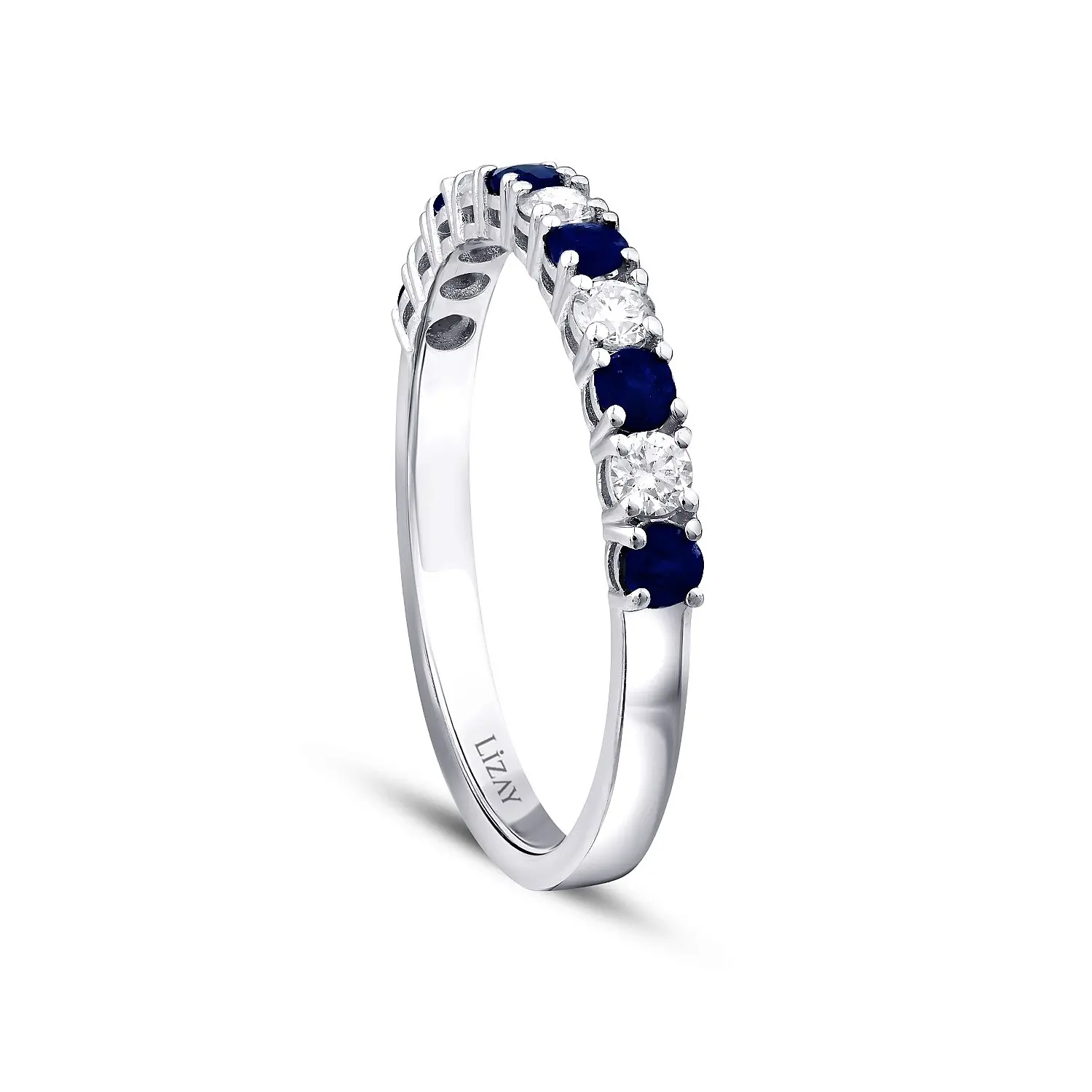 0.59 Karat Pırlanta Safir Yüzük - 2