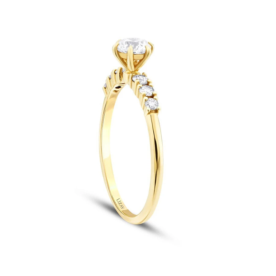 0.60 Karat Pırlanta Lotus Tektaş Yüzük - 2