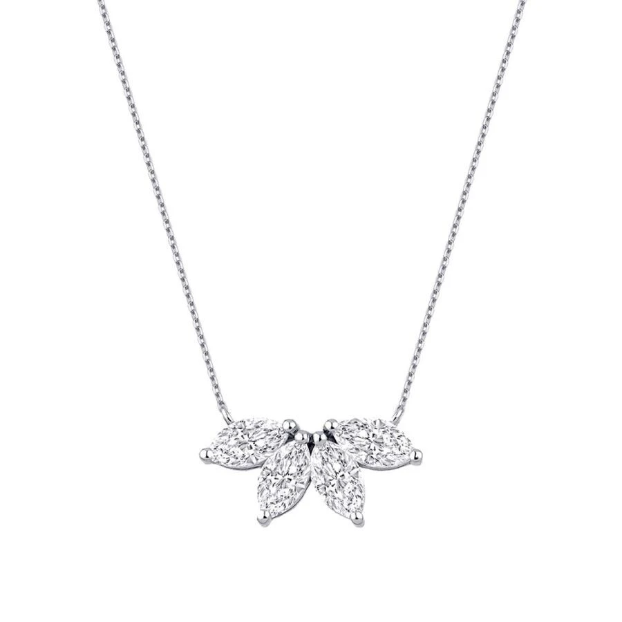 0.75 Karat Pırlanta Lotus Kolye - 1