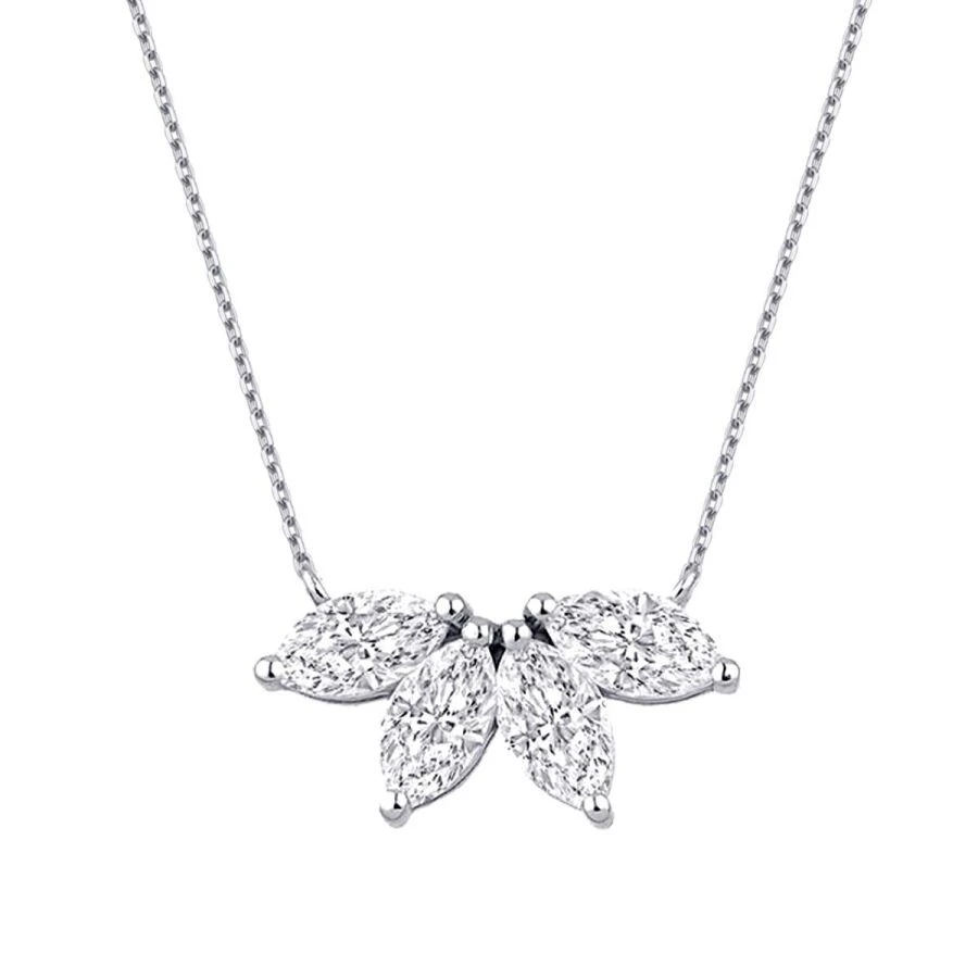 0.75 Karat Pırlanta Lotus Kolye - 2