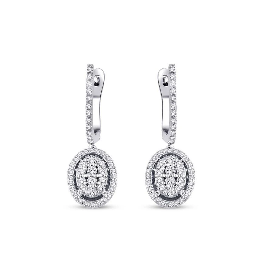 0.75 Karat Pırlanta Trend Küpe - 2
