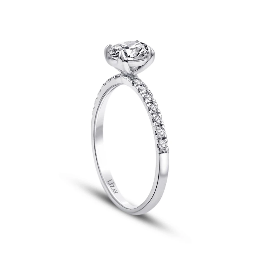 0.85 Karat Pırlanta Oval Tektaş Yüzük - 2