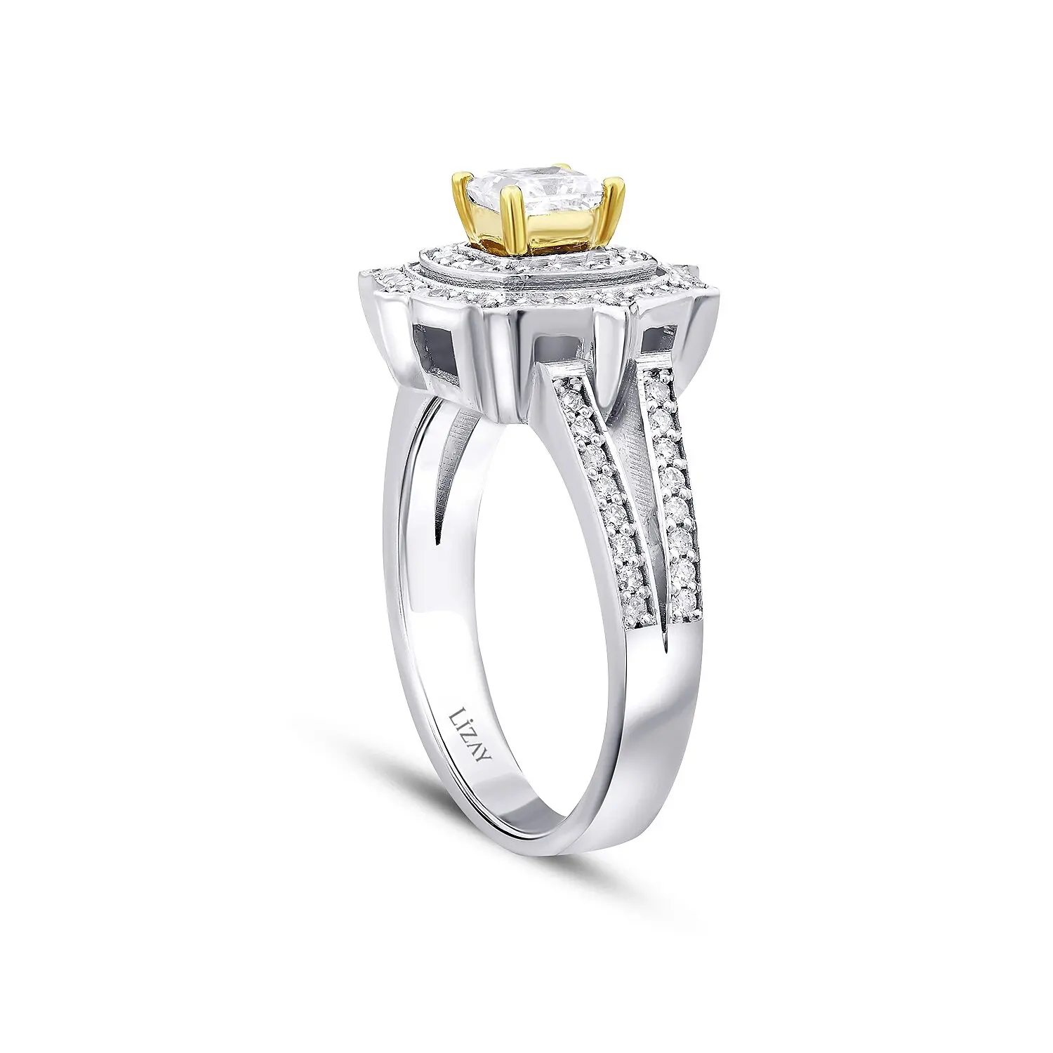 0.99 Karat Pırlanta Fancy Prenses Yüzük - 2