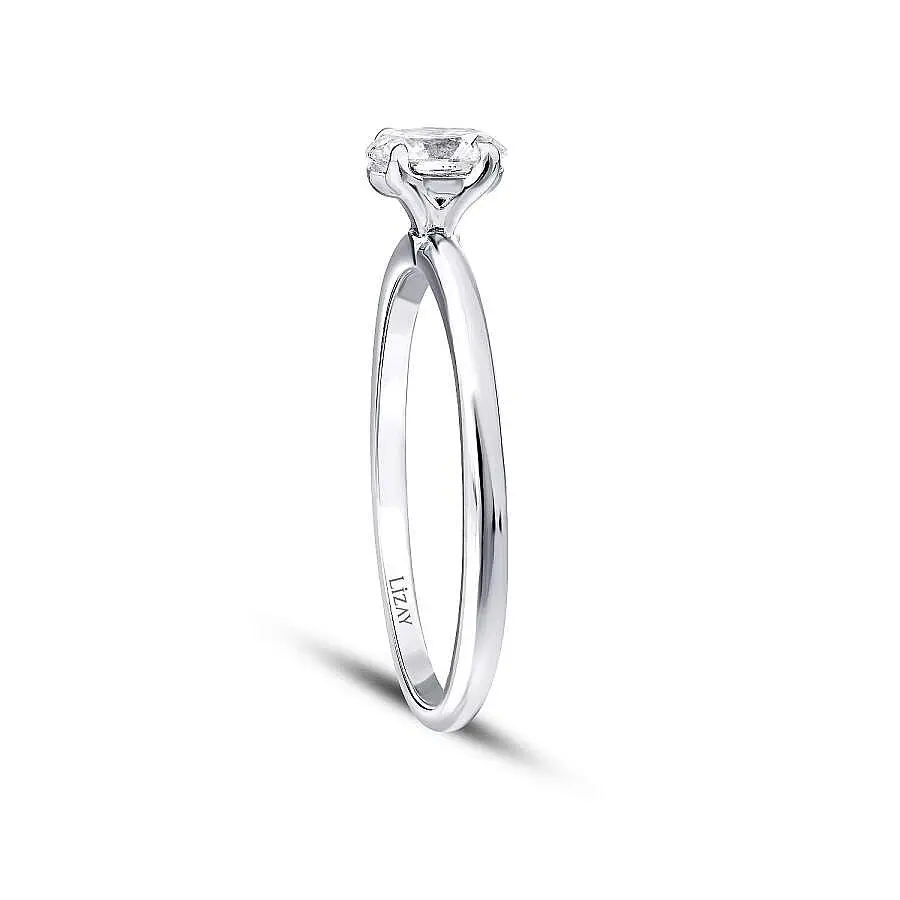 1.00 Karat Pırlanta Oval Tektaş Yüzük - 2