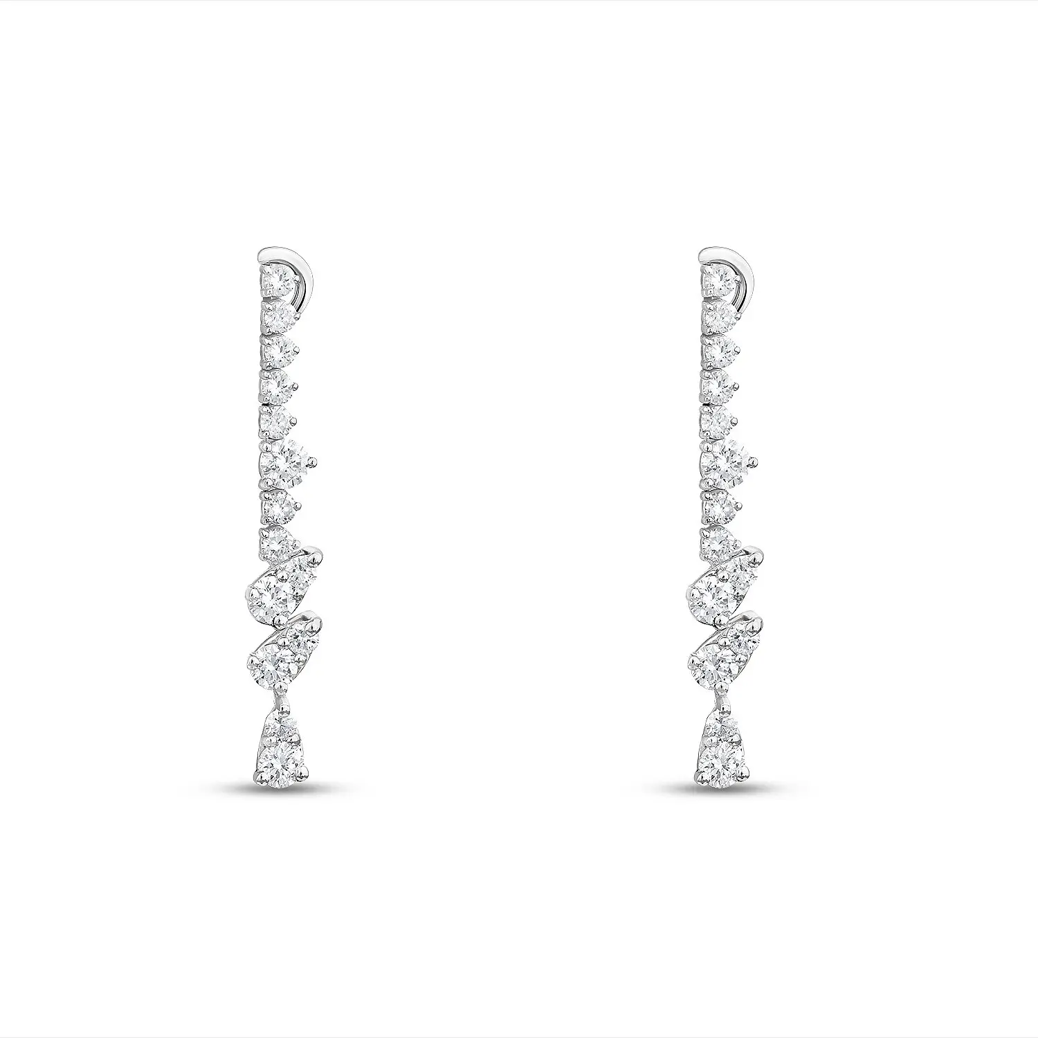 1.12 Karat Pırlanta Trend Küpe - 2