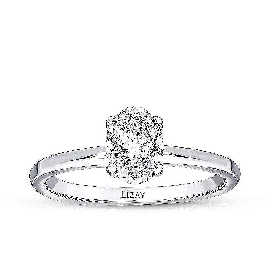 1.50 Karat Pırlanta Oval Tektaş Yüzük - 2