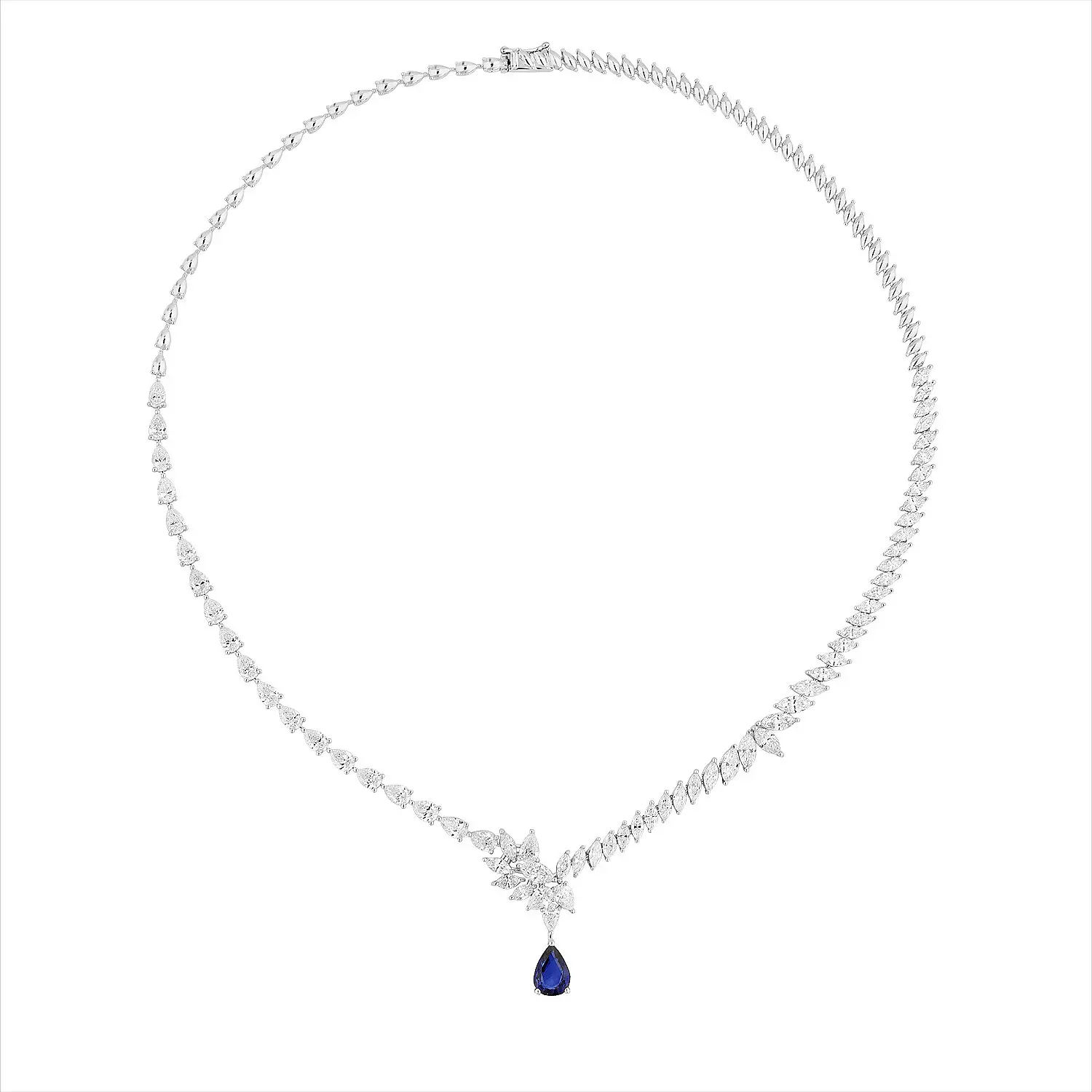 12.02 Karat Pırlanta Safir Gerdanlık - 1