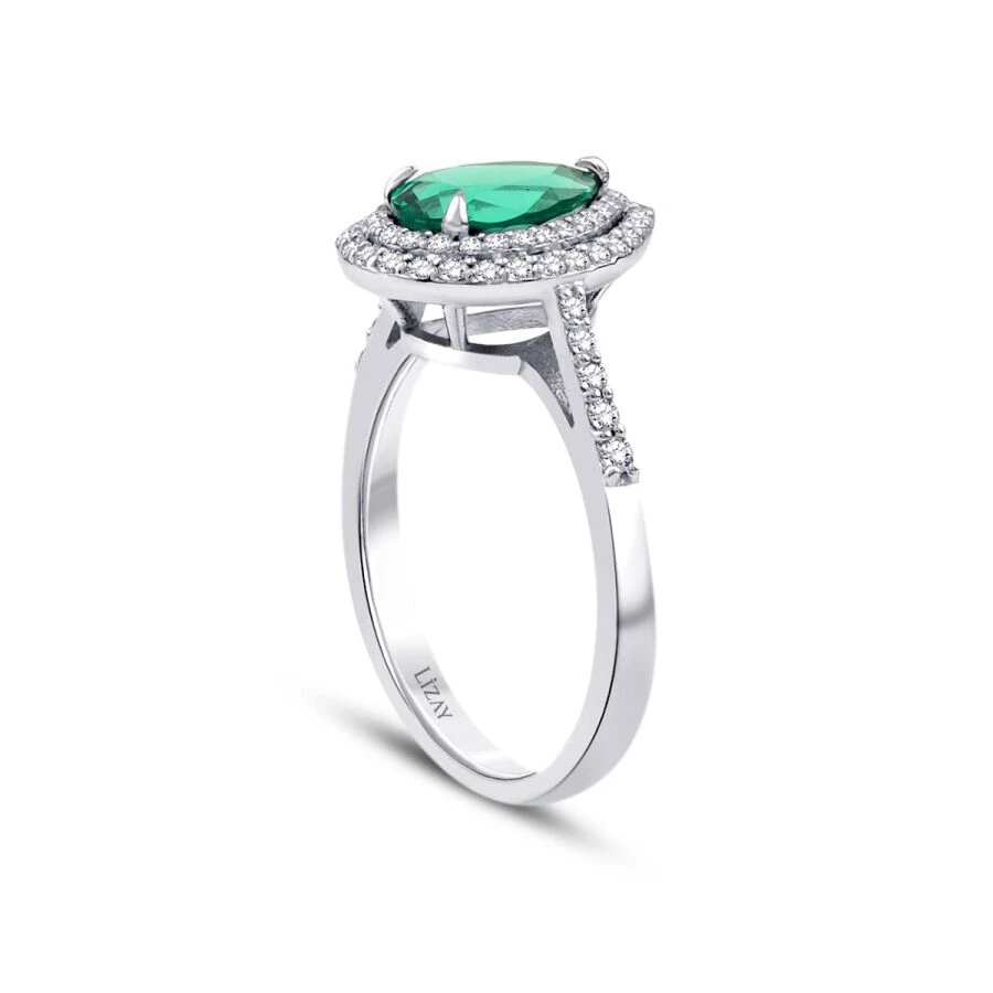 1.52 Karat Pırlanta Green Quartz Yüzük - 2
