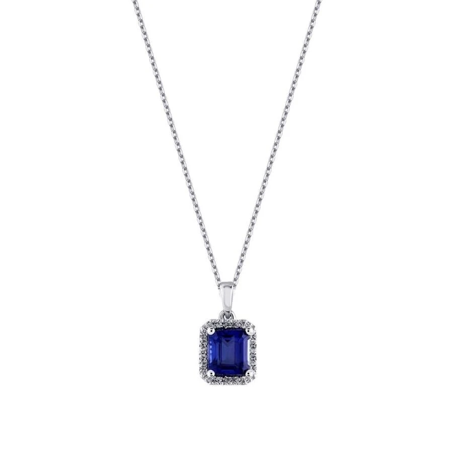 1.67 Karat Pırlanta Safir Kolye - 1