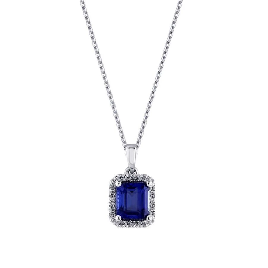 1.67 Karat Pırlanta Safir Kolye - 2