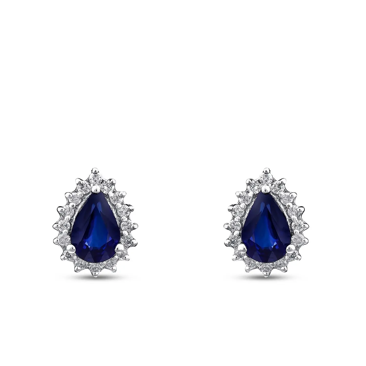 1.68 Karat Pırlanta Safir Küpe - 2