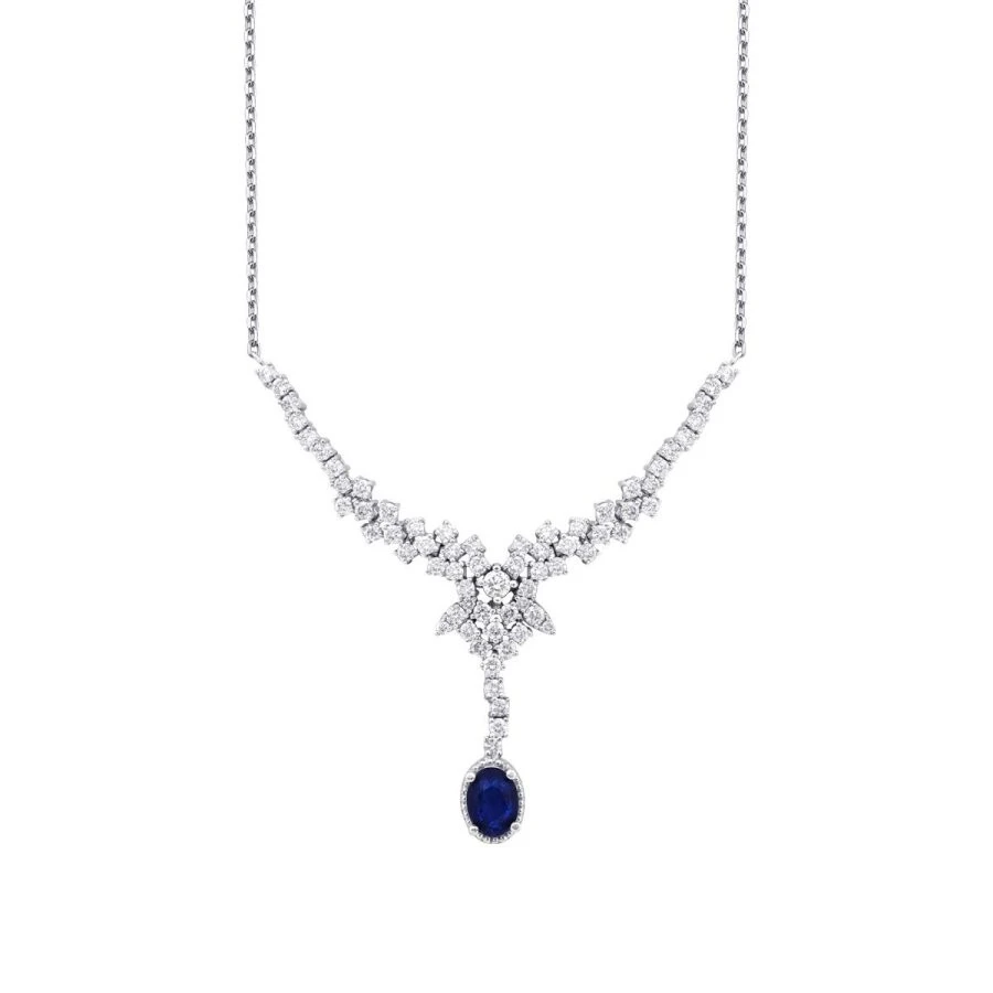 2.05 Karat Pırlanta Safir Gerdanlık - 1