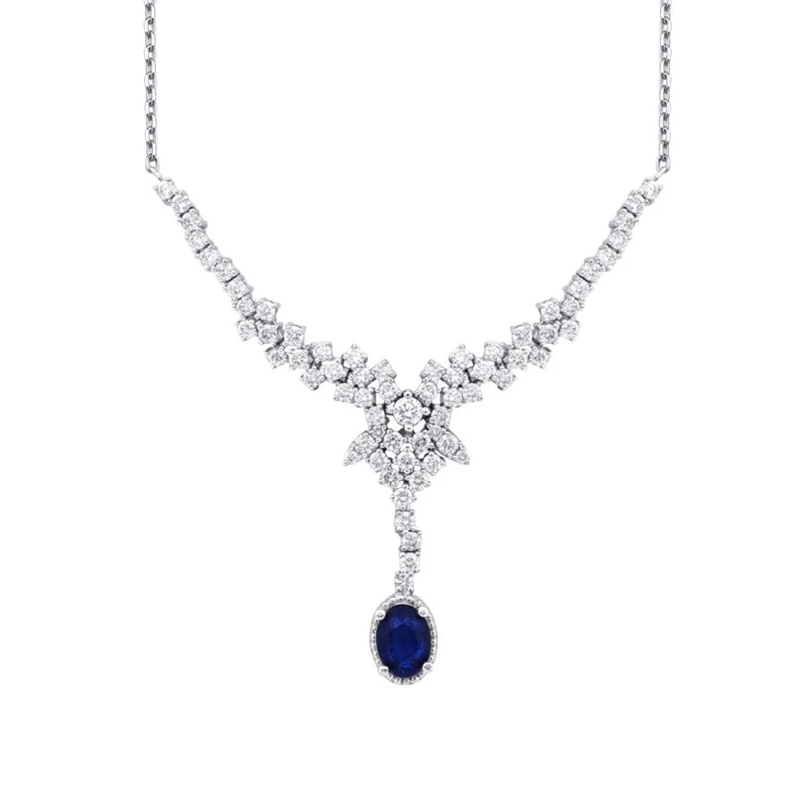 2.05 Karat Pırlanta Safir Gerdanlık - 2
