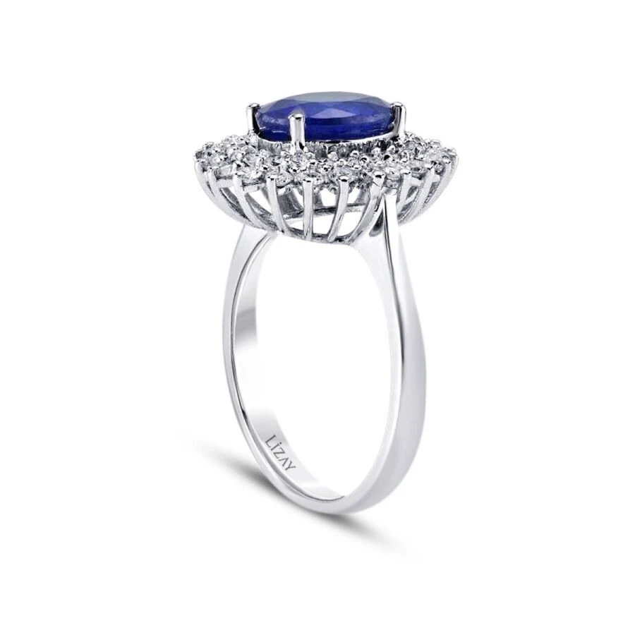 2.23 Karat Pırlanta Safir Yüzük - 2