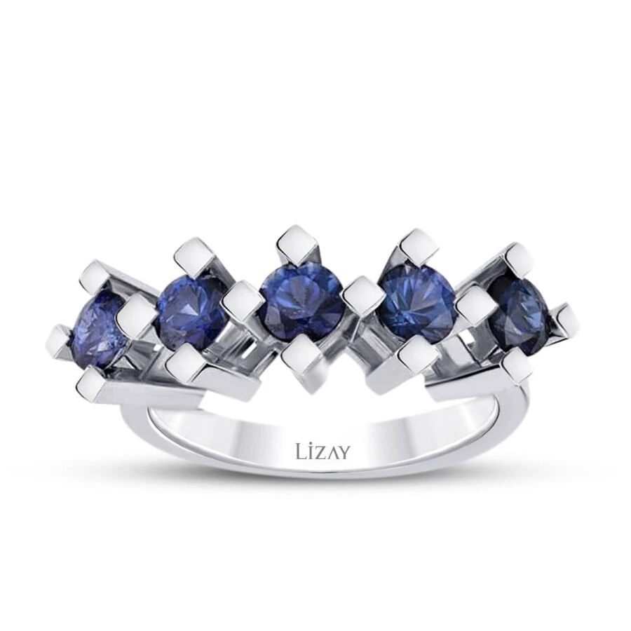2.71 Karat Safir Beştaş Yüzük - 1