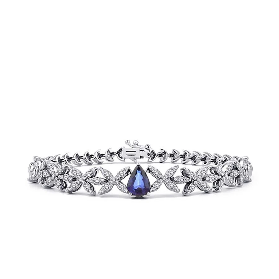 2.74 Karat Pırlanta Safir Bileklik - 1