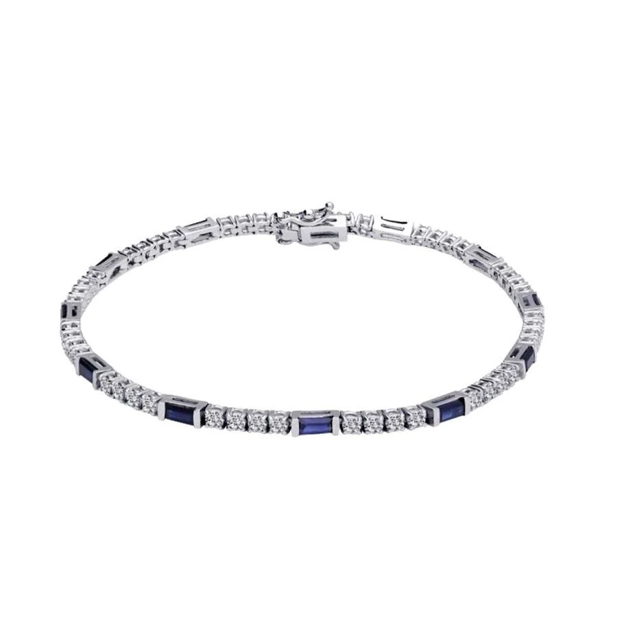 3.15 Karat Pırlanta Safir Bileklik - 1