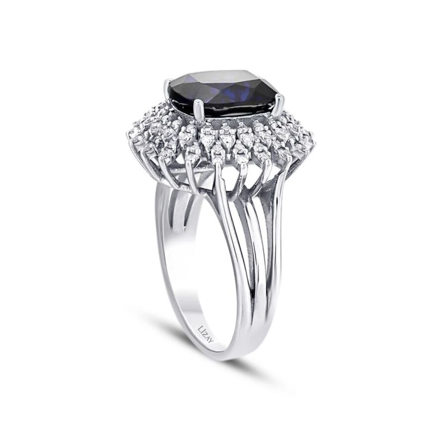 4.76 Karat Pırlanta Safir Yüzük - 2