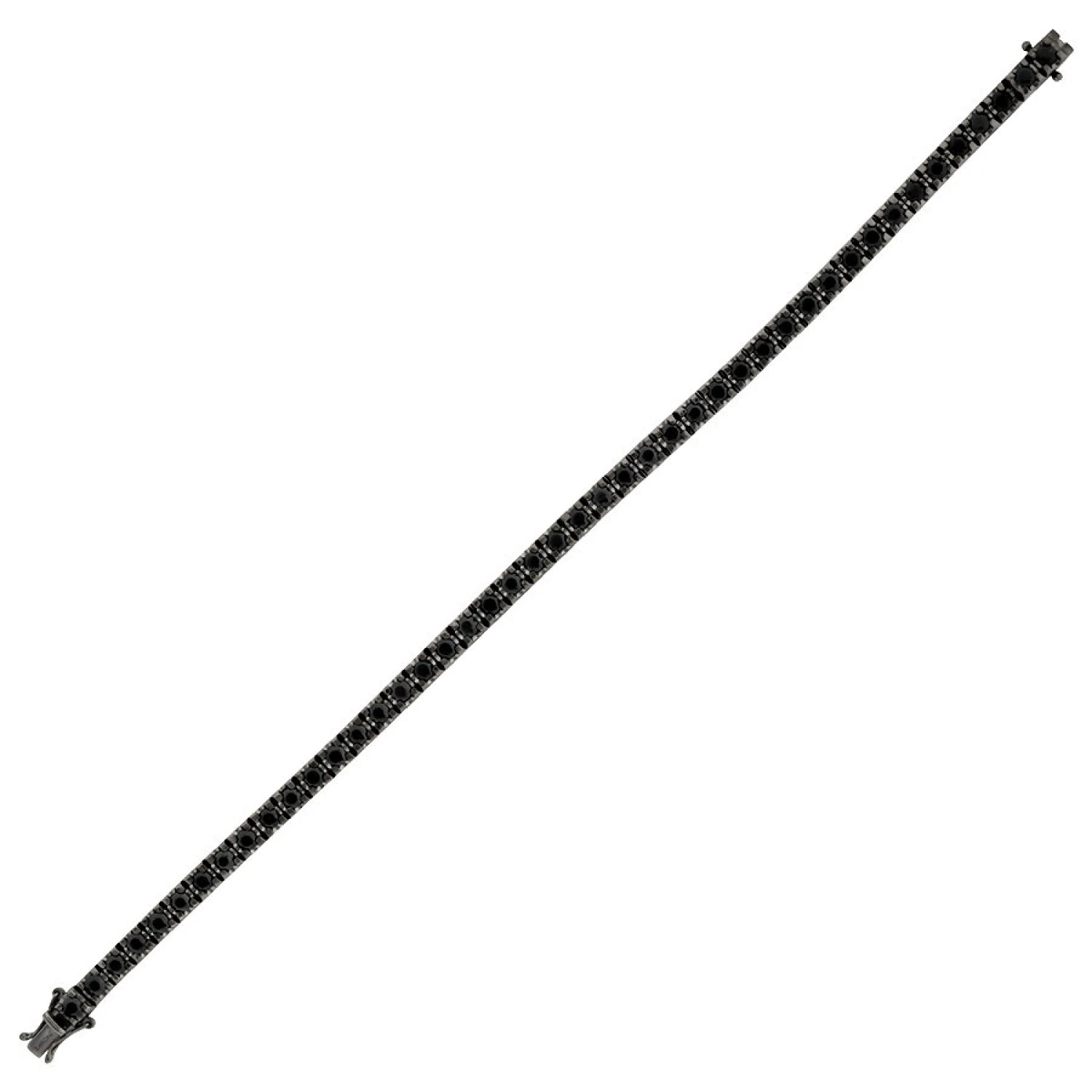 5.94 Karat Siyah Taşlı Erkek Su Yolu Bileklik - 3