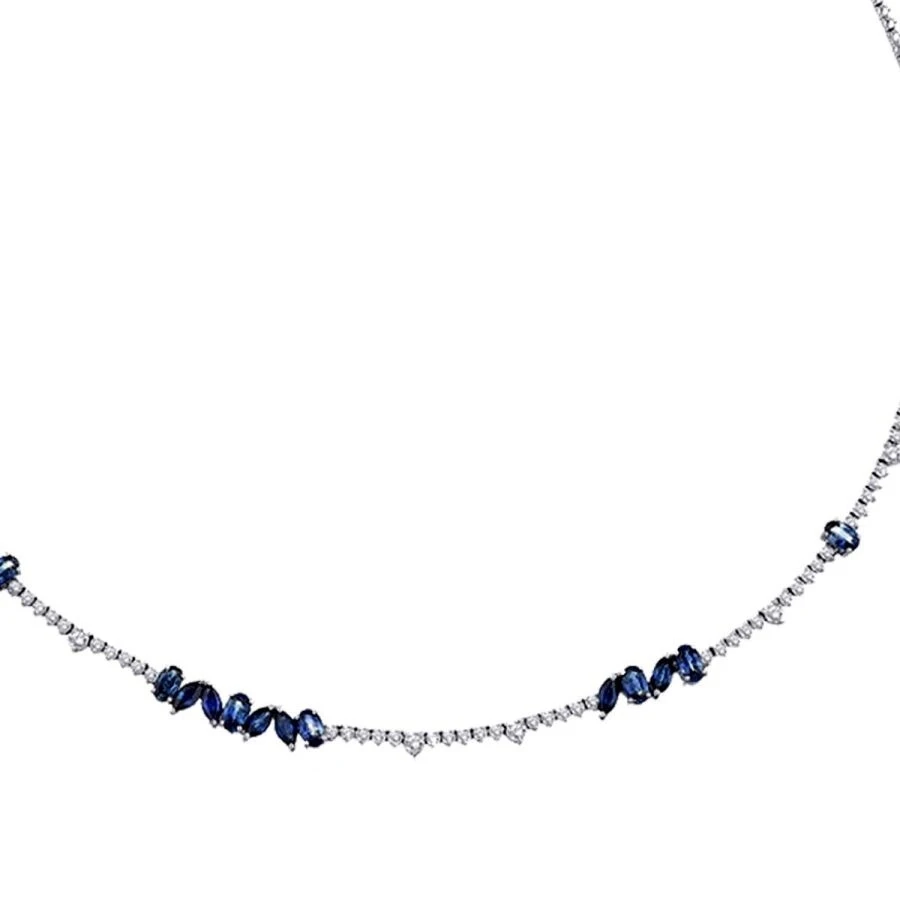5.99 Karat Pırlanta Safir Gerdanlık - 2