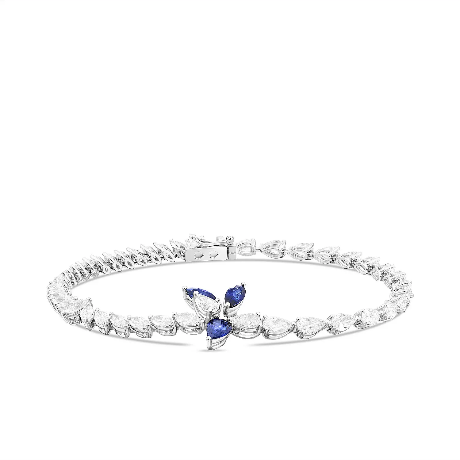 6.80 Karat Pırlanta Safir Bileklik - 1