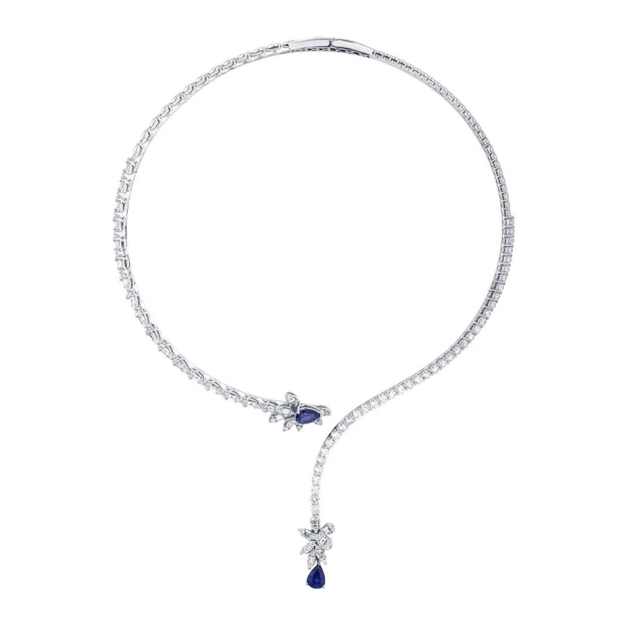 9.71 Karat Pırlanta Safir Gerdanlık - 1