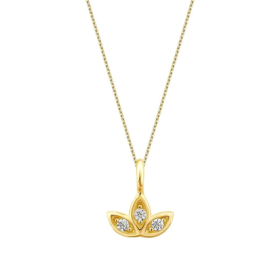 Altın Minimal Lotus Kolye - 1