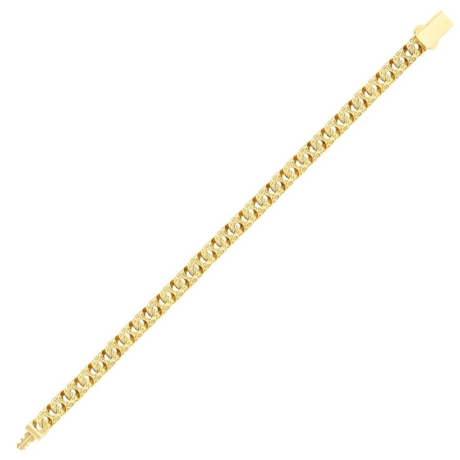 Altın Motif Desenli Erkek Bileklik - 1