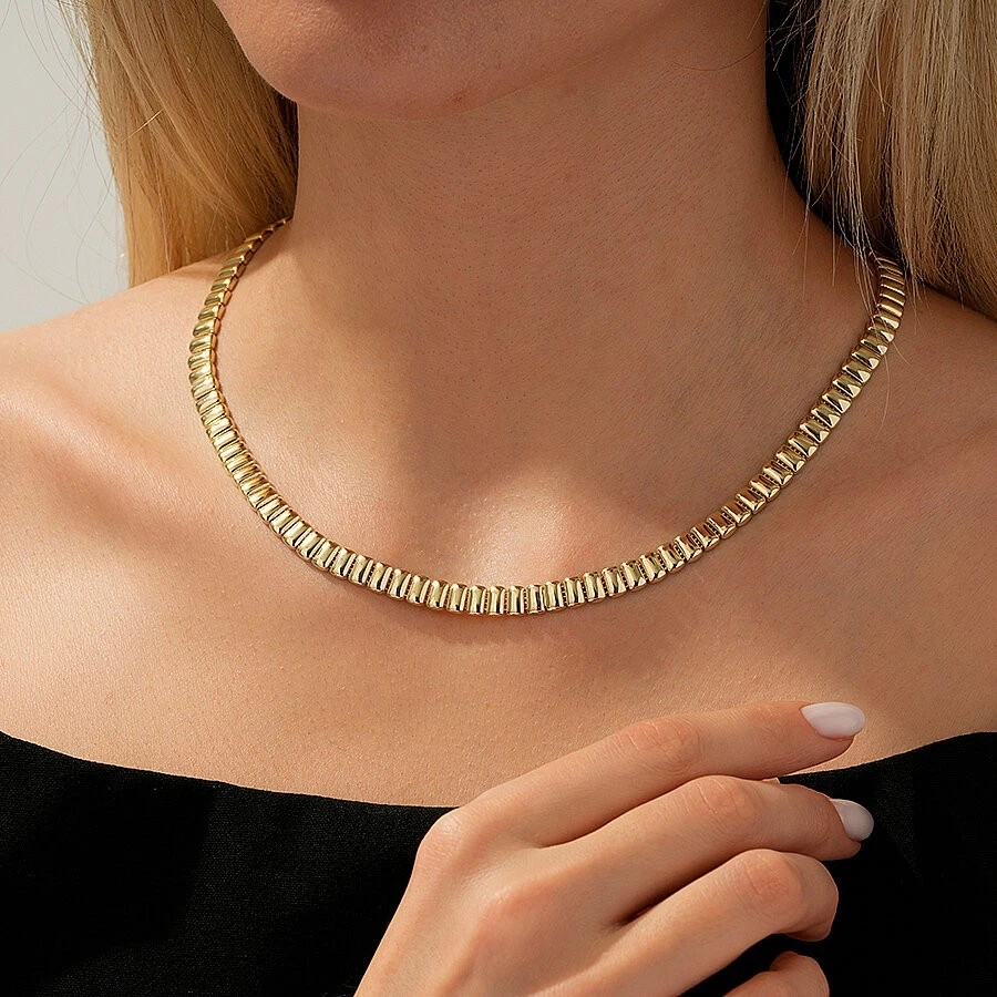 Altın Parçalı Trend Kolye - 3
