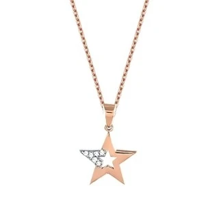 0.03 Karat Pırlanta Trend Yıldız Kolye - 2