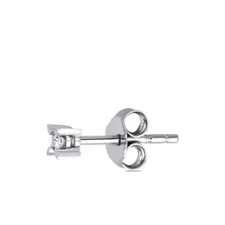 0.10 Karat Pırlanta Erkek Küpe - 2