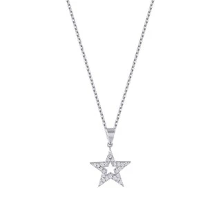 0.11 Karat Pırlanta Trend Yıldız Kolye - 1