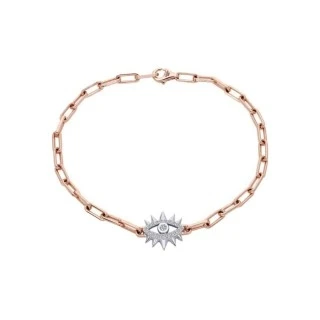 0.14 Karat Pırlanta İki Renk Göz Bileklik - 1