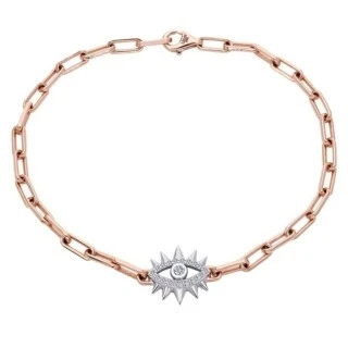 0.14 Karat Pırlanta İki Renk Göz Bileklik - 2