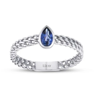 0.25 Karat Safir Yüzük - 1
