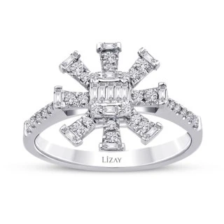 0.29 Karat Pırlanta Baget Trend Yüzük - 1