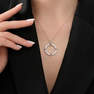 0.41 Karat Pırlanta Trend Kolye - 3