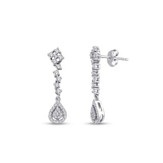 0.61 Karat Pırlanta Trend Küpe - 1