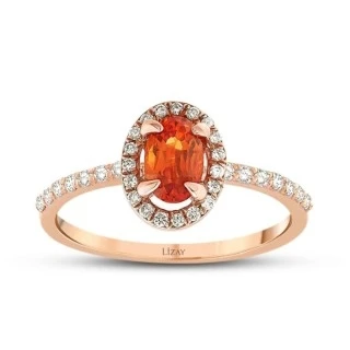 0.99 Karat Pırlanta Renkli Taşlı Yüzük - 1