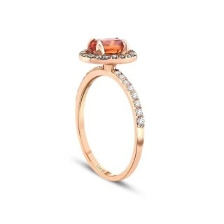 0.99 Karat Pırlanta Renkli Taşlı Yüzük - 2