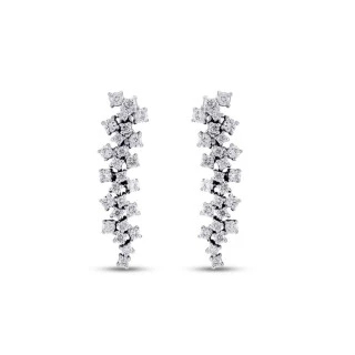 1.33 Karat Pırlanta Trend Küpe - 2