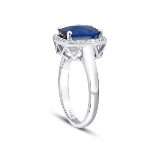 2.27 Karat Pırlanta Safir Yüzük - 2