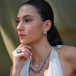 5.21 Karat Pırlanta Safir Yüzük - 3