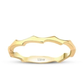 Altın Dalga Desenli Yüzük - 1